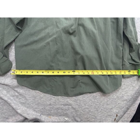 Hathaway Button Down Shirt Men's Size 16 Check Long Sleeve Solid Causal Green - Picture 7 of 7